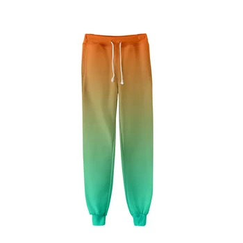 Plus rozmiar kolorowy gradient garnitur 3d Biegacz spodnie spodnie mężczyźni kobiety długie luźne spodnie Rainbow fajne 3D fitness spodnie sportowe spodnie