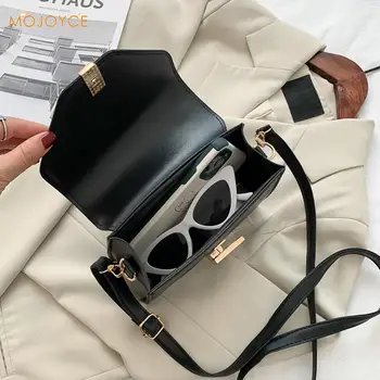 Po prostu torby na ramię skóra syntetyczna kolor prosta torba kurierska Lady łańcuch podróże małe torebki dla kobiet 2020