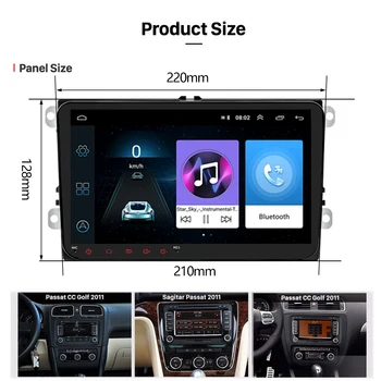 Podofo 9 calowy radio samochodowe nawigacja GPS Android 8.1 Mp5 odtwarzacz multimedialny do VW Volkswagen SKODA GOLF POLO PASSAT JETTA TIGUAN