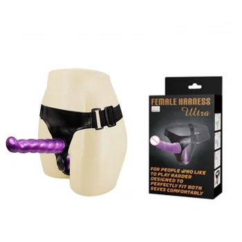 Podwójne dildo strap-on kula wibrator dorosłych sex zabawki dla kobiet ultra elastyczna uprząż strap-on dildo lesbijki pary Sex produkt