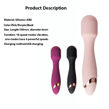Potężna Magiczna wibracyjna różdżka silikonowy wibrator sex zabawki dla kobiet AV Magic Massager Wand G-spot, łechtaczki wibrujący stymulator