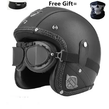 Profesjonalny retro kask Gogle Mask Vintave mask open face helmet cross helmet available DOT approved