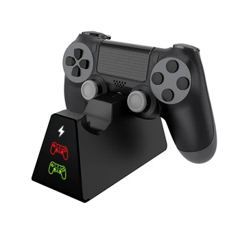 Przenośna ładowarka podwójna stacja dokująca z funkcją ładowania Playstation 4 gry na PS4 Pro Slim Console joystick stoisko kontroler