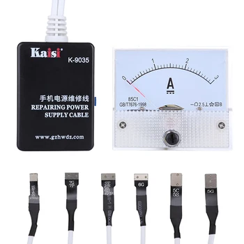 Przewód zasilający prądu stałego KAISI z multimetrem dla iPhone XR/XS/XS Max/8P/8/7/7P/6S/6/5 Test kabel telefon naprawy narzędzia Outils