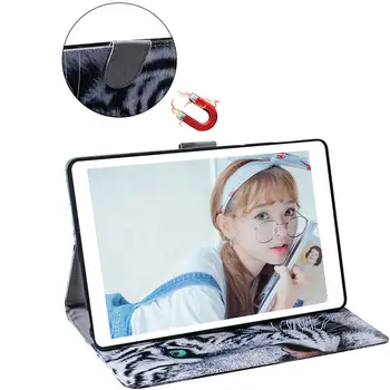 Pręgowany wzór etui do Huawei MatePad T8 8.0 Cover Kobe2-L03 KOB2-L09 Funda Tablet Flip Shell Stand Capa Coque +prezent