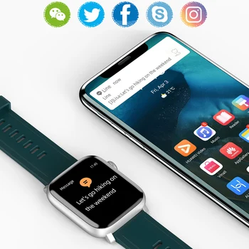 QTOBEI męskie inteligentny zegarek 2020 wodoodporny monitor ciśnienia krwi/rytmu serca Smartwatch damskie fitness-tracker zegar PK W26