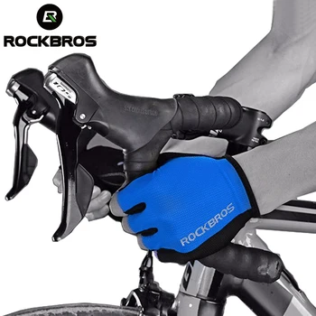 ROCKBROS PRO Rowerowe rękawiczki Полупальцевые oddychające MTB rower górski motocyklowe rękawice żelowa nakładka odporne na uderzenia rowerowe Sportowe rękawice