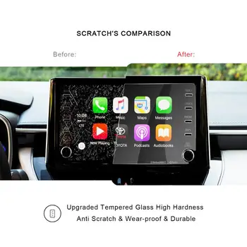 RUIYA Car Navigation Screen Protector dla Corolla/C-HR 2019 2020 8-calowy ekran główny ekran wyświetlacza sterowania auto wnętrze naklejki