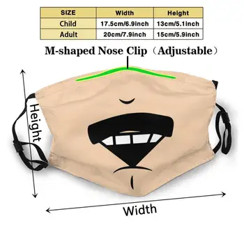 Randy Marsh - maska do twarzy drukowanie 3d ekologiczna maska do ust zmywalny filtr przeciw pyłu maska do twarzy Randy Marsh Randy Randy
