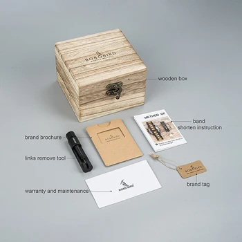 Relogio masculino 2020 BOBO BIRD Męskie zegarek kwarcowy drewniane zegarki Zegarek z pudełko drewniane pudełko V-S19