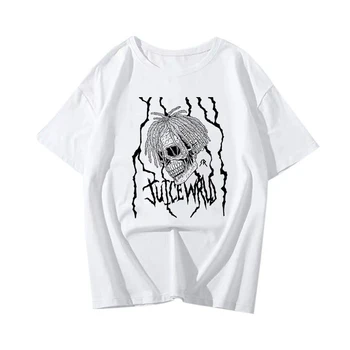 Rip sok Wrld hip-hop t-shirt Xxxtentacion Harajuku biała ulica estetyczna gotycki Homme t-shirt koszulka негабаритная
