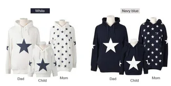 Rodzina odpowiednie stroje jesień zima bawełna gwiazda bluza aktywna matka i córka ubrania odpowiednie rodzinne zestawy ubrań
