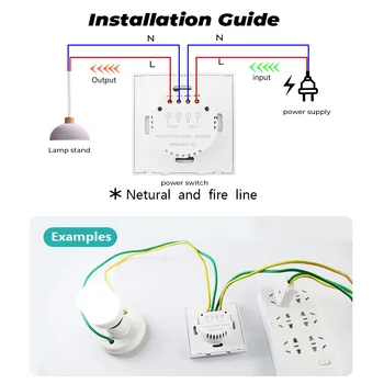 SMATRUL Smart Wall Light Switch czujnik podczerwieni szklany panel funkcyjny EU UK neutralny przewód 220V 10A moc elektryczna nie ma potrzeby dotykać