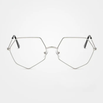 SUMONDY wysokiej klasy metalowe oprawki do okularów kobiety mężczyźni mody marki projektant wielokąta bez Диоптрийные punkty eleganckie oprawki okularowe UF41