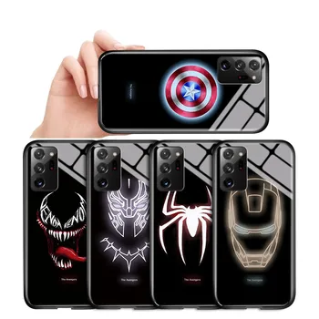 Samsung Galaxy Note 20 Ultra Luminous Marvel etui do telefonu dla chłopców Ironman Spiderman szkło hartowane etui