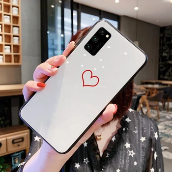 Samsung Samsung Galaxy M31 M30S M80S M30 M10 M10S M20 Case Blank love heart Hard Glass Cover For Samsung M40 M40S M60S
