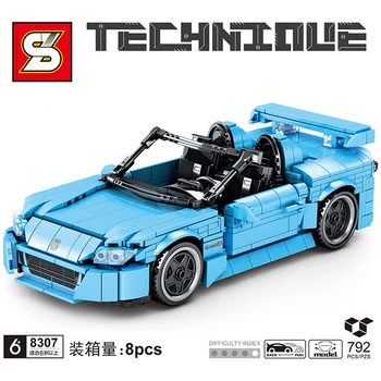 Sembo Block 792pcs Pull Back Building Blocks samochód wyścigowy cegły model zabawki dla dzieci