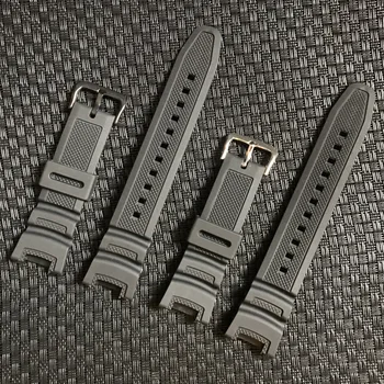 Silikonowy pasek do zegarków kobiety mężczyźni czarny sportowy nurkowanie watchband watchband ze stali nierdzewnej do Casio SGW-100 21MM Samrt Watch