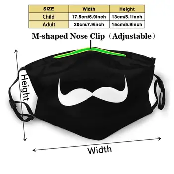 Siłacz Wąsy Maska Wielokrotnego Użytku Usta Maska Do Twarzy Anty Mgła Maska Przeciwpyłowa Z Filtrem Dla Dzieci I Dorosłych Wąsy Wąsy