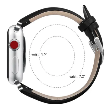 Skórzane paski do zegarków Apple watch 4 40 mm 44 mm pasek mc 4 Akcesoria do zegarków bransoletka 42 mm 38 44 mm apple series 4 3
