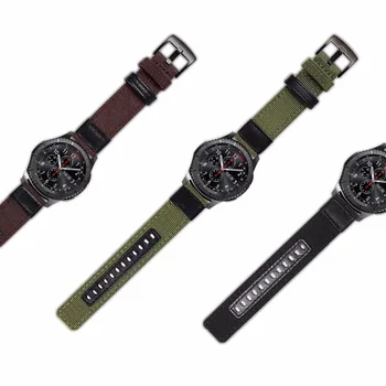 Skórzany+nylonowy pasek do inteligentnych godzin Amazfit GTS do bransoletek Amazfit Bip Watchband 20 mm 22 mm inteligentne bransoletka dla Huawei GT2 Band