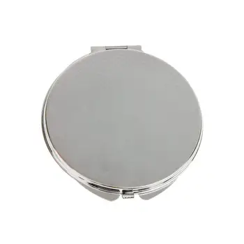 Składane kieszonkowe lusterko kosmetyki kompaktowe lusterko do makijażu - srebrny