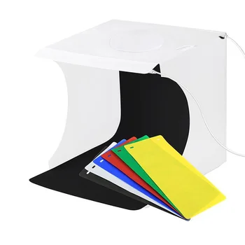 Składany ulubionych przenośne studio fotograficzne fotografia Led Softbox Background Kit Usb Mini Light Box na Lustrzankę 20 cm 30 cm 40 cm