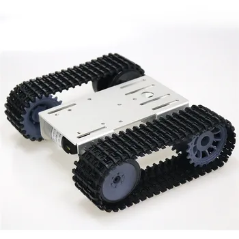 Smart Tank Car Chassis robot robot robot-platforma z podwójnym silnikiem prądu stałego 12VMotor dla Arduino T101-plastikowe koło
