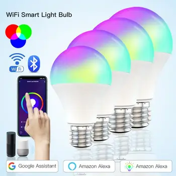 Smart Wifi lampa zaciemnienia żarówka 9 Watt RGBCW E27 B22 220 W Smart Light lampa sterowanie głosem Alexa Google Home Tuya/smart Life