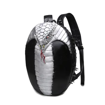 Spersonalizowane 3D wąż plecak dla kobiet i mężczyzn wysokiej jakości fajne Cobra plecaki