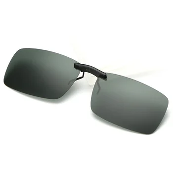 Spolaryzowane klipsy bez oprawki okulary mężczyźni na nosie jazdy noktowizyjne okulary przeciwsłoneczne, modne okulary, klapki krótkowzroczność na męskich okularach