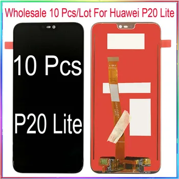 Sprzedaż hurtowa 10 szt./lot Huawei P20 lite wyświetlacz LCD Nova 3e z ekranem dotykowym z ramką w komplecie