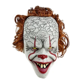 Stephen King ' s It Mask Pennywise Horror Clown Joker Mask maska klauna Halloween cosplay kostium, rekwizyty