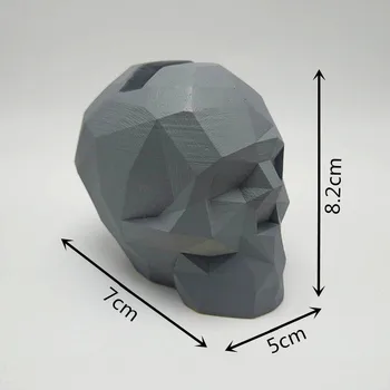 Streszczenie 3d geometryczne czaszka telefon komórkowy uchwyt formy do betonu, formy silikonowe żywiczne gips silikonowe formy dekoracji domu narzędzia