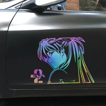 Stylizacja samochodu naklejki auto drzwi okno ogon naklejka dla klasycznego anime kreskówki Асака 02 dziewczyna robot