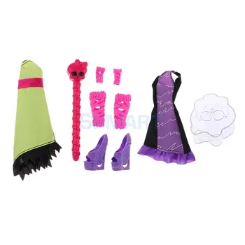 Stylowe stroje Party Dress-up akcesoria DIY Paintable Dress ubrania dla lalek Monster High