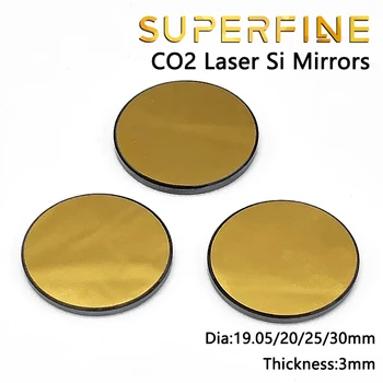 Superfine pack of one CO2 Si laser mirror dia 19 20 25 30mm grubość 3mm for laser graving cutting machine parts