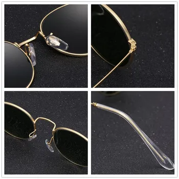 Szklane soczewki UV 400 mały okrągły metal Mężczyźni Kobiety okulary gothic steampunk okulary przeciwsłoneczne damskie w stylu retro vintage okrągłe okulary