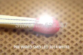 T3014W 20szt jasny biały Led SMD 3014 wstępnie припаянные mikro-Литц przewodowe przewody nowe