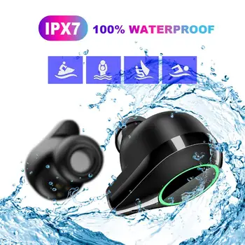 T9 Bluetooth 5.0 słuchawki dotykowe sterowanie bezprzewodowe słuchawki 7000 mah ładowarka pudełko HiFi IPX7 wodoodporny zestaw słuchawkowy wyświetlacz led słuchawki