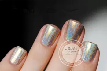 TCWB182 35um Jednorożec holograficzny srebrny kolor Magiczne Lustro chrom efekt pigment w proszku lub paznokci lub innych deco