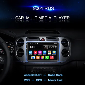 TOPSOURCE samochodowy odtwarzacz multimedialny 9 cali Android 2 Din z GPS Wifi RDS radio samochodowe do VW/Volkswagen/POLO/PASSAT/Golf/Skoda/Fabia