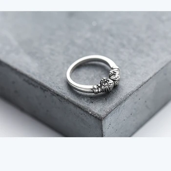 TOYOOSKY pięść boks pierścień ręka oryginalny S925 funt tajski srebrny pierścień dla kobiet, mężczyzn kontrakt biżuteria regulowany rozmiar