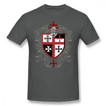 Templar T-Shirt Knights Templar Cross Shield T Shirt Funny Tee Shirt Mens Cotton Casual Graphic Short Sleeve Tshirt