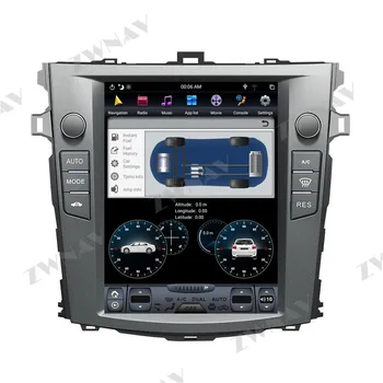 Toyota corolla car Gps navigation 10,4-calowy samochodowy odtwarzacz multimedialny z systemem Android 9 PX6 4+128G Tesla IPS screen 2007-2012