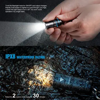 Trustfire MINI2 Led taktyczne latarki USB Akumulator brelok latarka 220 lumenów akumulator EDC LED Light IPX8 wodoodporny