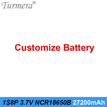 Turmera 1S8P 3.7 V 27200mAh Power Bank Battery NCR18650B 3400mAh 18650 akumulator z паяльным nikiel