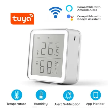 Tuya WIFI 2.4 G czujnik temperatury i wilgotności Inteligentny dom kryty inteligentny czujnik termometr miernik wilgotności praca z Alexa