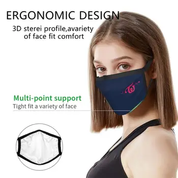 Twice Logo-Signal Anti Dust ekologiczna DIY maska do twarzy Twice Twice Logo Dziennika Symbol Ot9 Nayeon Jeongyeon Momo Sana Jihyo Mina