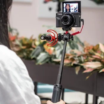 ULANZI MT-16 wysuwana telefoniczna kamera statyw 360° główka zimna stopka Vlog Travel Selfie Stick dla iPhone Phone DSLR Sony Gopro